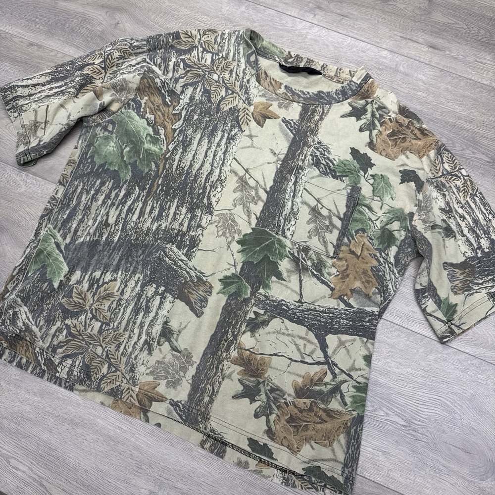 Liberty Realtree Camo T Shirt VTG Skater Grunge Hunting Outdoor